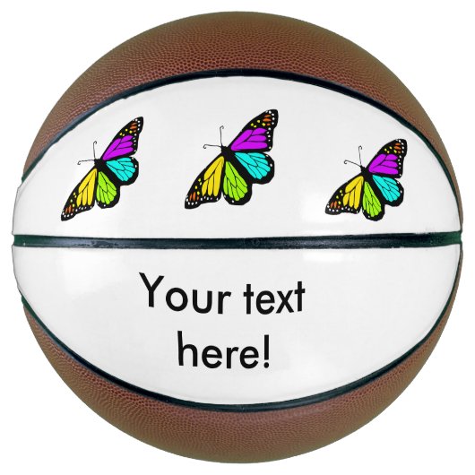 カラフルな蝶clipart バスケットボール (正面)