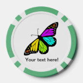 カラフルな蝶clipart ポーカーチップ (裏面)