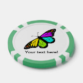 カラフルな蝶clipart ポーカーチップ (シングル)