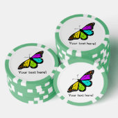 カラフルな蝶clipart ポーカーチップ (積み重ね)