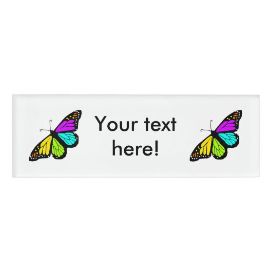 カラフルな蝶clipart 名札 (正面)
