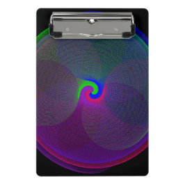 カラフルな融合中心の幾何学模様のミニクリップボード ミニクリップボード