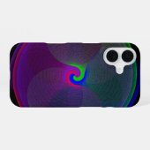 カラフルな融合中心の幾何学模様のiPhone 16ケース iPhone 16ケース (裏面横)