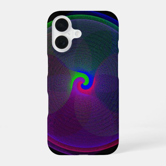 カラフルな融合中心の幾何学模様のiPhone 16ケース iPhone 16ケース (裏面)