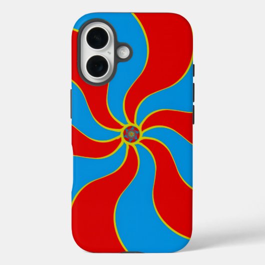 カラフルな螺旋波パターン Case-Mate iPhoneケース (裏面)