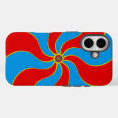 カラフルな螺旋波パターン Case-Mate iPhoneケース (裏面 (横))