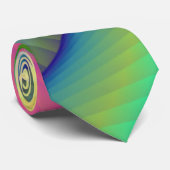 カラフルな螺線形のフラクタルのタイ ネクタイ (ロール)