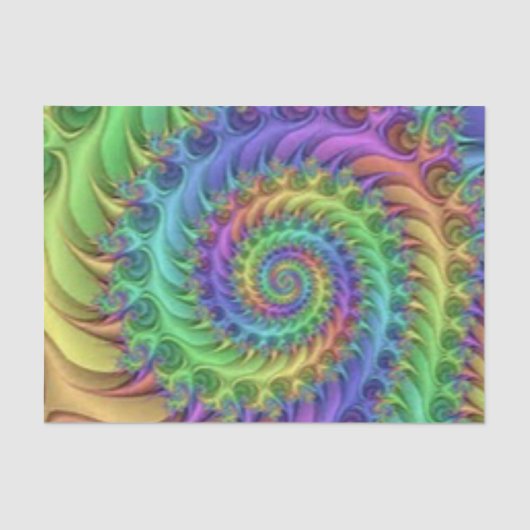 カラフルな螺線形パターンプリントのデザイン 薄葉紙 (正面)