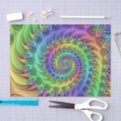 カラフルな螺線形パターンプリントのデザイン 薄葉紙 (クラフト)