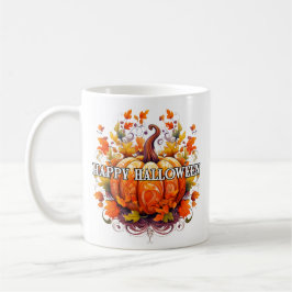 カラフルな装飾の秋のハロウィンカボチャ コーヒーマグカップ