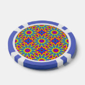カラフルな装飾パターン ポーカーチップ (シングル)