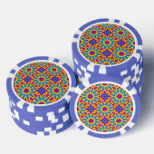 カラフルな装飾パターン ポーカーチップ (積み重ね)