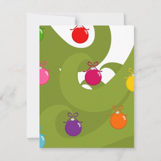 カラフルな装飾品 招待状 (裏面)