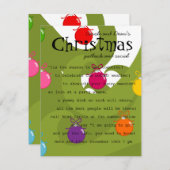 カラフルな装飾品 招待状 (正面/裏面)