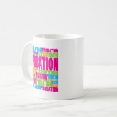 カラフルな試験期間 コーヒーマグカップ (正面左)