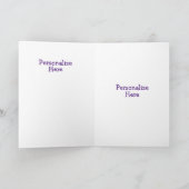 カラフルな誕生日の天使がケーキを届けに来る - オーダーメイドのバースデーカード サンキューカード (内部)