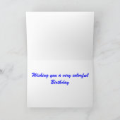 カラフルな誕生日の挨拶状 カード (内部)