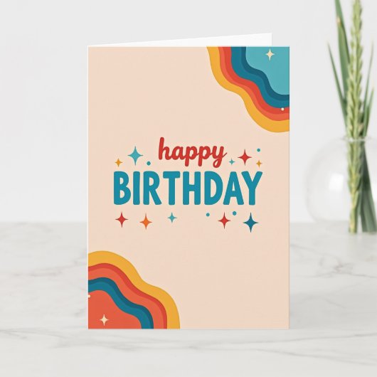 カラフルな誕生日カード カード (正面)