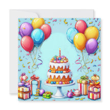 カラフルな誕生日パーティーのアート