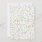 カラフルな誕生日パーティーの招待状、楽しくて色鮮やか 招待状 (裏面)