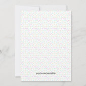 カラフルな誕生日パーティー 招待状 (裏面)