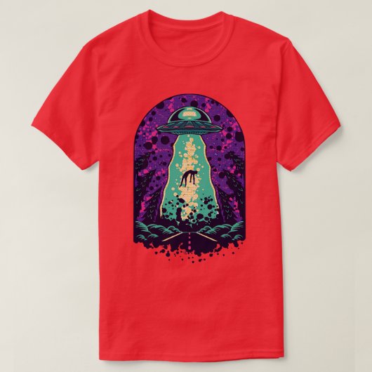 カラフルな誘拐ビームアップ Tシャツ (デザイン正面)