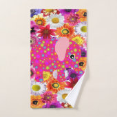 カラフルな象のバスルームタオルセット バスタオルセット (ハンドタオル)