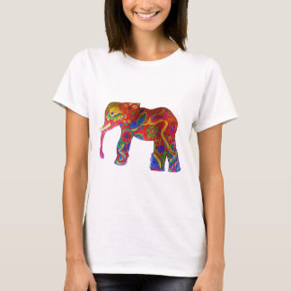 カラフルな象の服装 Tシャツ