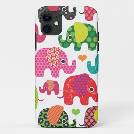 カラフルな象はパターンiphoneの場合をからかいます Case-Mate iPhoneケース (裏面)