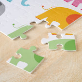 カラフルな象 ジグソーパズル (側面)