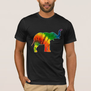 カラフルな象 Tシャツ