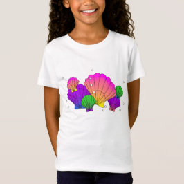 カラフルな貝殻と泡 Tシャツ