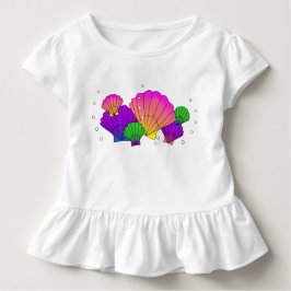カラフルな貝殻と泡 Tシャツ