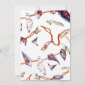 カラフルな貝殻 | ビーチウェディング招待状 招待状 (裏面)