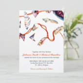 カラフルな貝殻 | ビーチウェディング招待状 招待状 (スタンド正面)