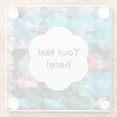 カラフルな質 ガラスコースター (裏面)