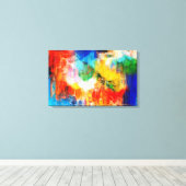 カラフルな質 キャンバスプリント (インサイチュ (ウッドフロア))