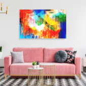 カラフルな質 キャンバスプリント (インサイチュ (リビング))
