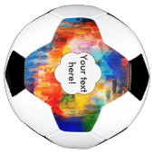 カラフルな質 サッカーボール (回転)