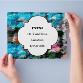 カラフルな質 チラシ (手)