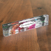 カラフルな質 デスクネームプレート (側面)