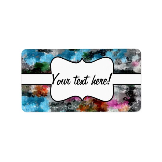 カラフルな質 ラベル (正面)