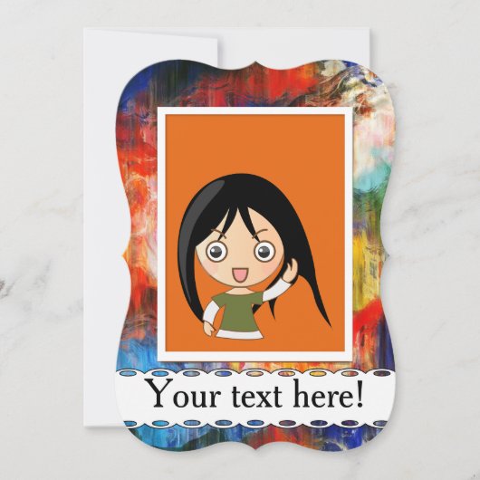 カラフルな質 招待状 (正面)