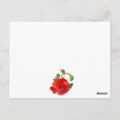 カラフルな赤いケシの花畑　回復のお祈り ポストカード (裏面)