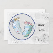 カラフルな赤ちゃんの足 ポストカード (正面/裏面)