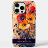 カラフルな赤と黄色の野の花のカスタムデザイン Case-Mate iPhoneケース (裏面)
