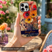 カラフルな赤と黄色の野の花のカスタムデザイン Case-Mate iPhoneケース