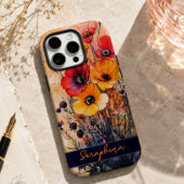 カラフルな赤と黄色の野の花のカスタムデザイン Case-Mate iPhoneケース