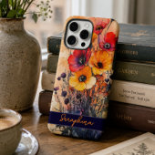 カラフルな赤と黄色の野の花のカスタムデザイン Case-Mate iPhoneケース