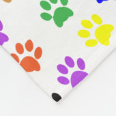 カラフルな足のプリント フリースブランケット (角)